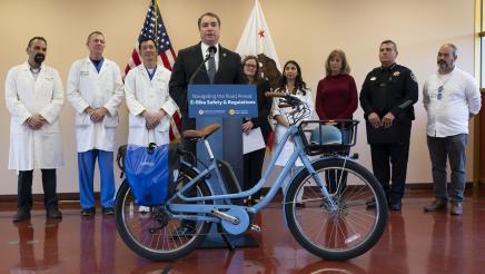 Assemblymember Connolly at E-Bike Press Conference