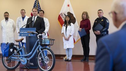 Assemblymember Connolly at E-Bike Press Conference